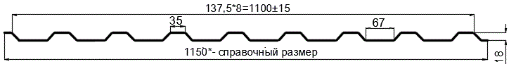 Фото: Профнастил оцинкованный МП20 х 1100 (ОЦ-01-БЦ-0.65) в Жуковском