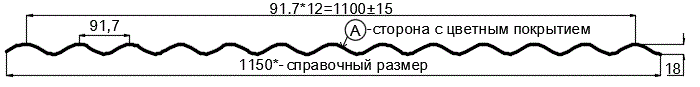 Фото: Профнастил МП18 х 1100 - A (ПЭ-01-9006-0.45) в Жуковском