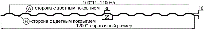 Фото: Профнастил МП10 х 1100 - A (ECOSTEEL_МА_Д-01-МореныйДуб-0.5) в Жуковском