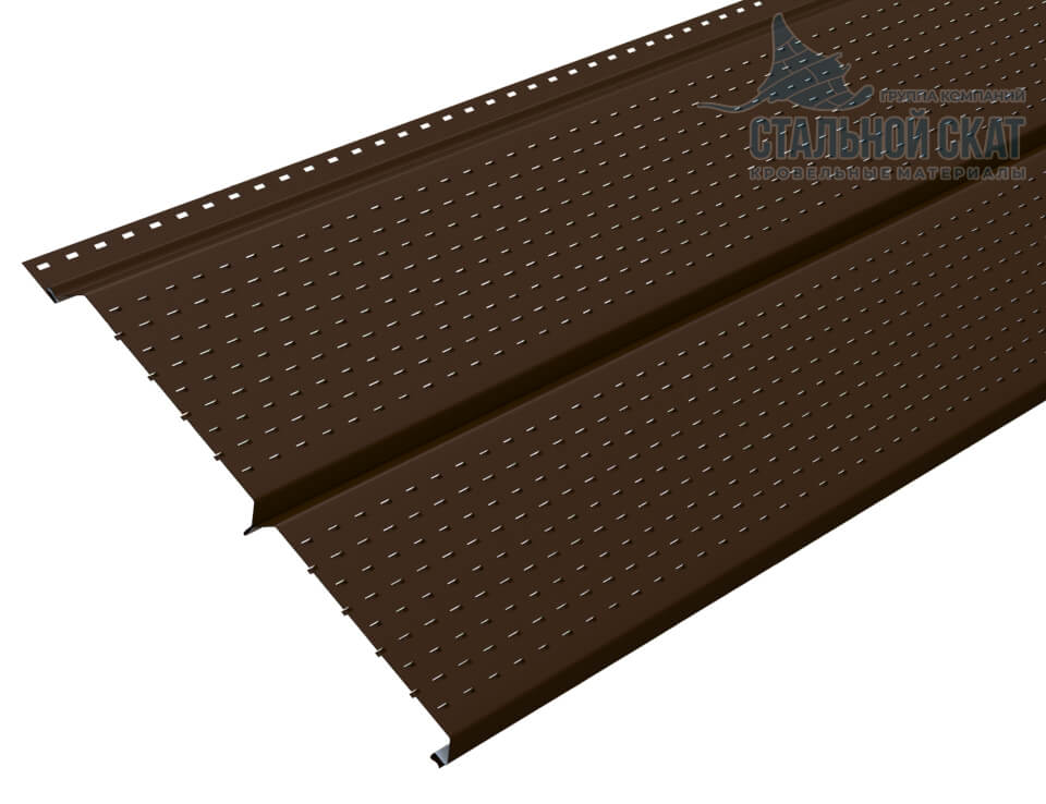 Софит перфор. Lбрус-XL-14х335 (VALORI-20-Brown-0.5) в Жуковском