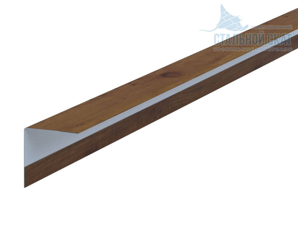 Фото: Планка угла наружного 30х30х3000 (ECOSTEEL_T-12-Дуб-0.45) в Жуковском