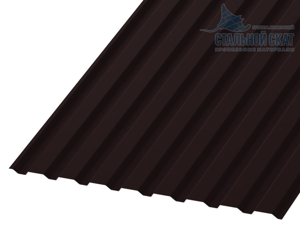 Фото: Профнастил МП20 х 1100 - A (VALORI-20-DarkBrown-0.5) в Жуковском