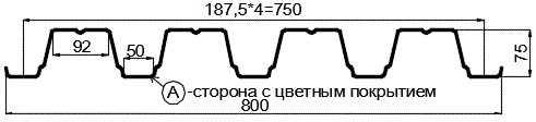 Фото: Профнастил Н75 х 750 - A (ПЭ-01-1015-0.7) в Жуковском