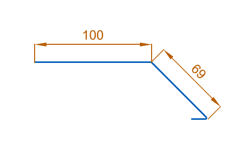 Планка карнизная 100х69х2000 NormanMP (ПЭ-01-7016-0.5)