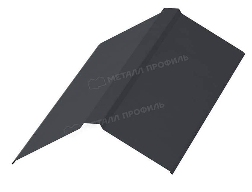 Планка конька плоского 190х190х2000 (VALORI-20-Grey-0.5)