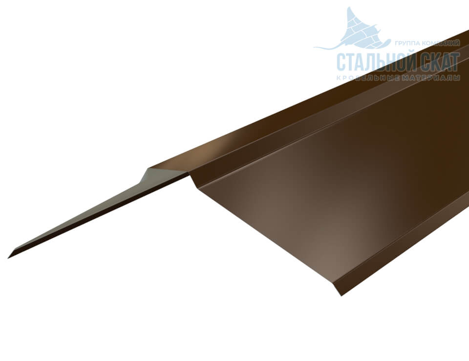 Планка конька плоского 150х150х2000 NormanMP (ПЭ-01-8017-0.5)